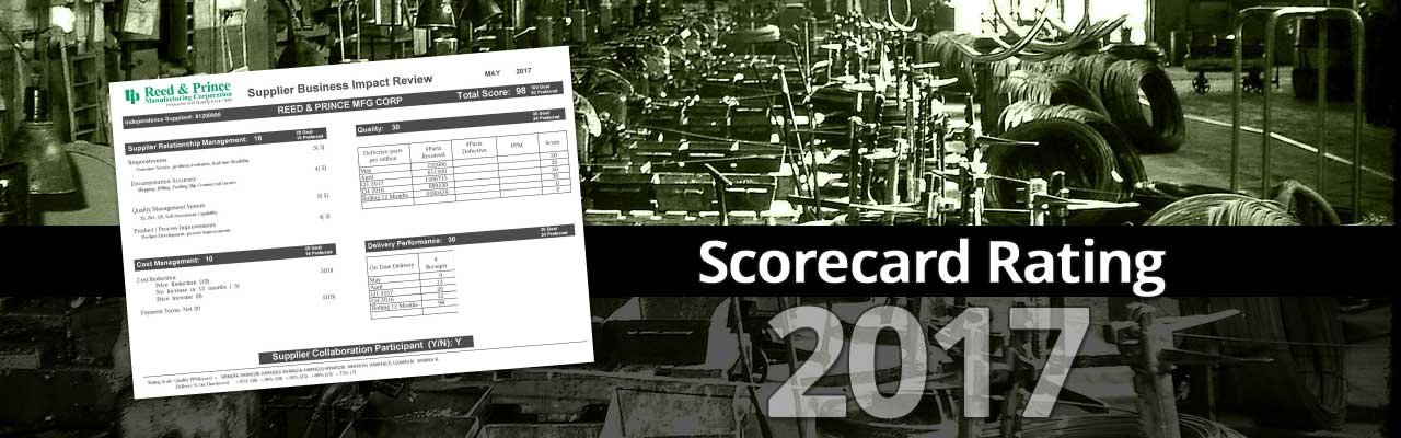 May 2017 98% Supplier Scorecard Rating